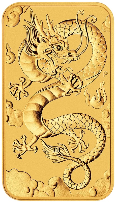 2020 1oz Dragon Rectangular Gold Bar