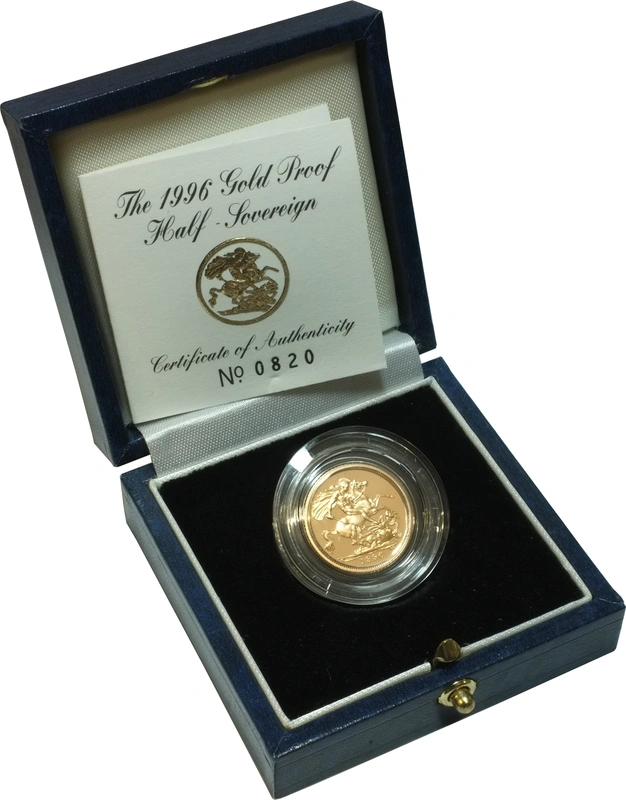 1996 Proof Gold Half Sovereign Boxed