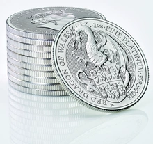 2018 1oz Red Dragon of Wales Platinum Coin Queen's Beasts