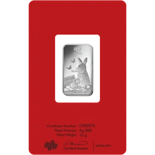 10g Silver Bar 2023 Year of the Rabbit PAMP