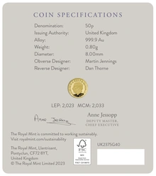 2023 75th Birthday of King Charles III 1/40oz Gold Proof Coin
