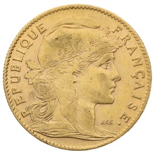 Boxed 10 French Francs - Marianne Rooster