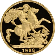 1988 £2 Proof Gold Coin (Double Sovereign) no box or cert