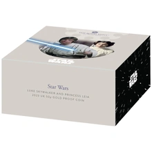 2023 Star Wars - Luke Skywalker & Princess Leia Fifty Pence 50p Proof Gold Coin Boxed