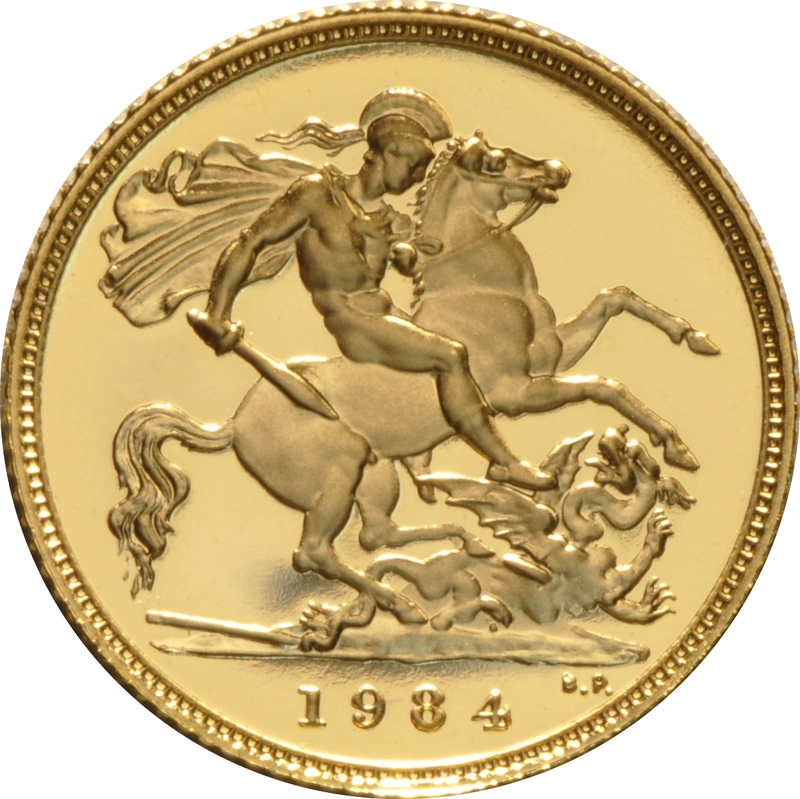 1984 Proof Gold Half Sovereign Elizabeth II Decimal Head
