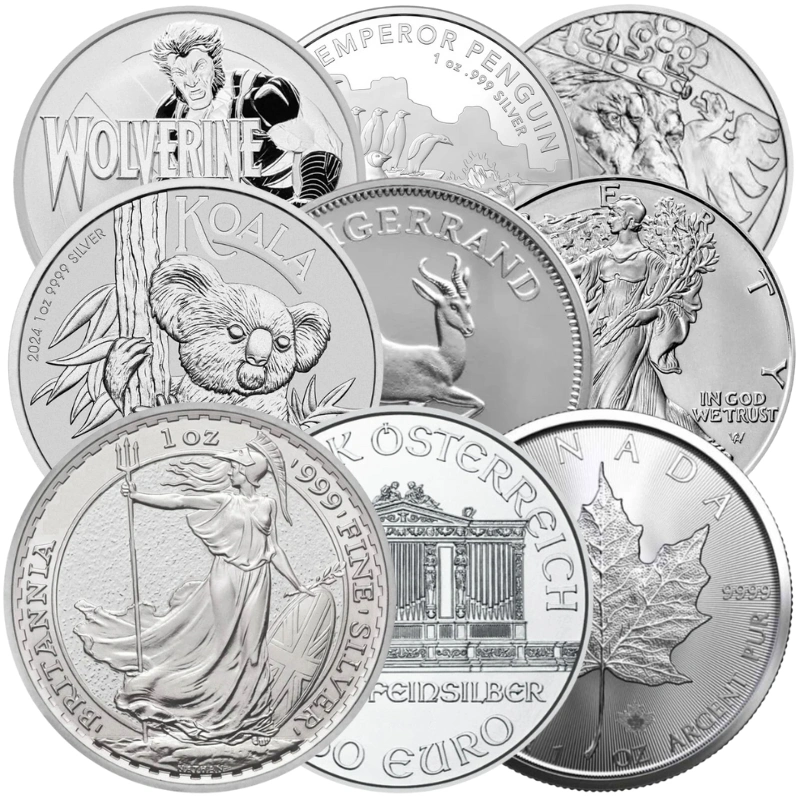 Grade B - 1oz Silver Coins Best Value