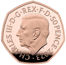 2023 Star Wars - Darth Vader & Emperor Palpatine Fifty Pence 50p Proof Gold Coin Boxed