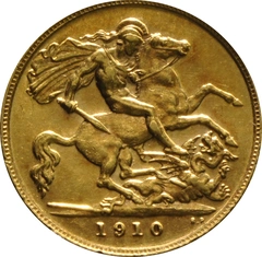 1910 Gold Half Sovereign Edward VII