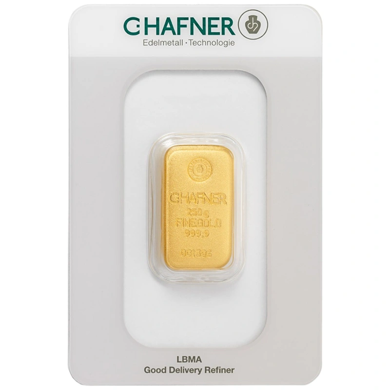 250g Gold Bar C. Hafner Cast