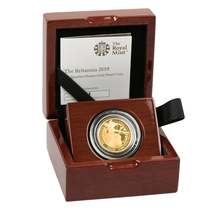 2019 Proof Quarter Britannia Gold Coin Boxed