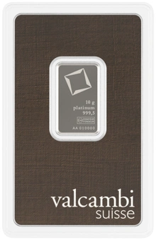 10g Platinum Bar Valcambi Minted