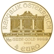2025 1/25oz Austrian Gold Philharmonic Coin