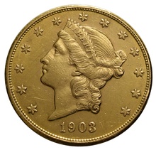 1903 $20 Double Eagle Liberty Head Gold Coin, San Francisco