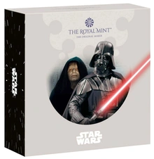 2023 Star Wars - Darth Vader & Emperor Palpatine 2oz Proof Silver Coin Boxed