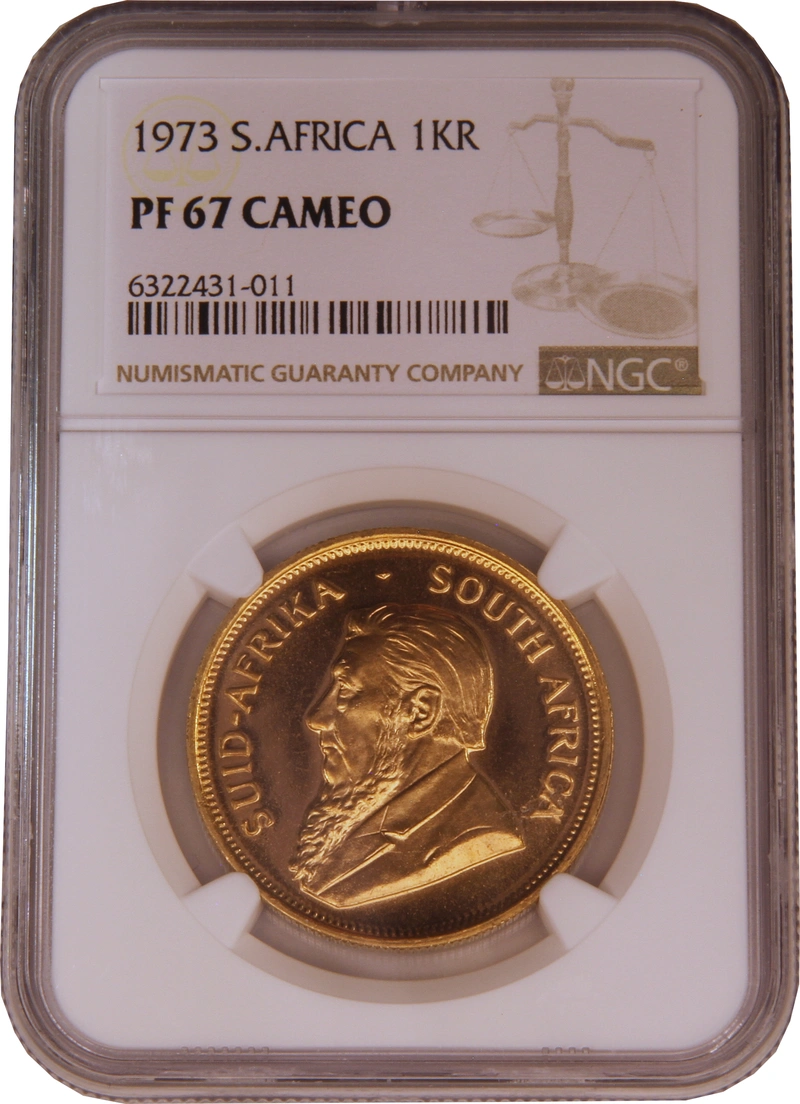 1973 Proof Krugerrand Gold Coin 1oz NGC PF67