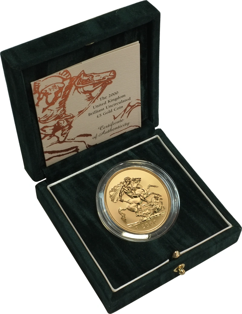 2000 - Gold Five Pound Coin, Brilliant Uncirculated