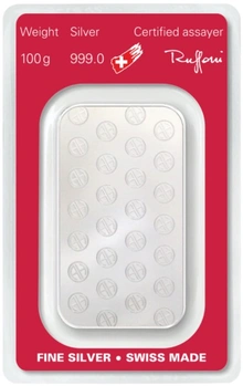 100g Silver Bar Argor-Heraeus