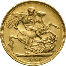 1895 Gold Sovereign - Victoria Old Head - S