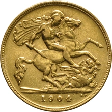 1904 Gold Half Sovereign - King Edward VII - London