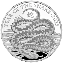 2025 Royal Mint 5oz Year of the Snake Proof Silver Coin Boxed