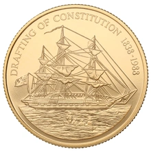 1998 Pitcairn Islands $250 150th Anniversary of the Constitution Gold Proof Coin Boxed