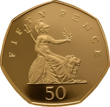 Gold Fifty Pence Piece (small)