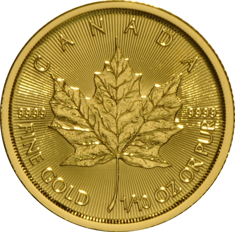 2018 1/10oz Canadian Maple Leaf Gold Coin