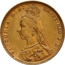 1890 Gold Sovereign - Victoria Jubilee Head - M - 559,30 €