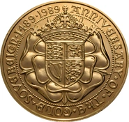 1989 Gold £5 Coin Brilliant Uncirculated 500th Anniversary