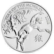 2016 Royal Mint 1oz Year of the Monkey Silver Coin