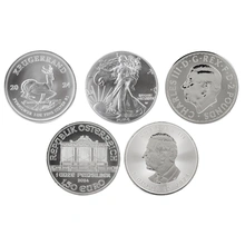 2024 1oz Silver Coin Set; Britannia, Maple, Philharmonic, Eagle, Krugerrand Gift Boxed