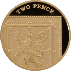 2015 Proof Gold 2p Coin Royal Shield 4th Portrait
