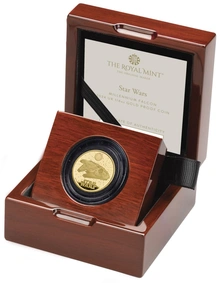 2024 Proof 1/4oz Star Wars Gold Coin Millennium Falcon Boxed