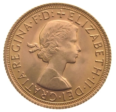 1955 Gold Sovereign Coin