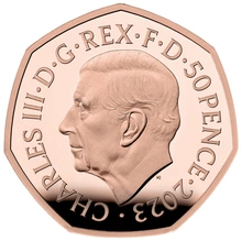 2023 Star Wars - R2-D2 and C-3PO Fifty Pence 50p Proof Gold Coin Boxed