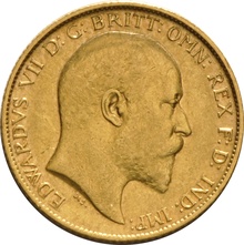 1906 Gold Half Sovereign - King Edward VII - M