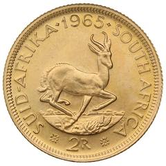 1965 R2 Gold Coin 2 Rand South Africa
