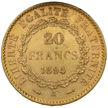 1894 20 French Francs - Guardian Angel - A