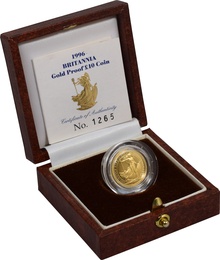 1996 Proof Britannia Tenth Ounce boxed with COA