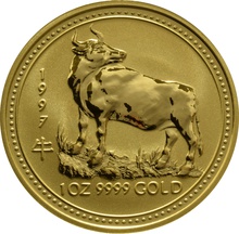 1997 1oz Gold Australian Lunar Year of the Ox