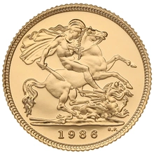 1986 Proof Gold Half Sovereign Boxed