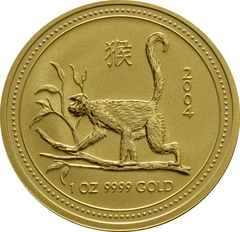2004 Year of the Monkey Gold Coin 1oz Perth Mint Australian Lunar Series