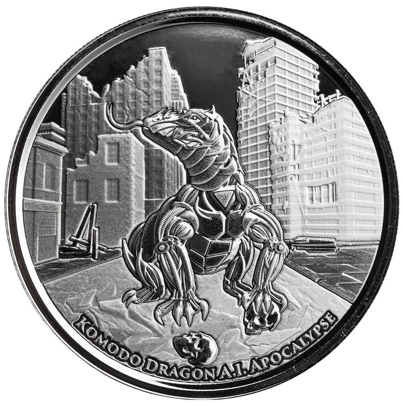2022 Komodo Dragon A.I. Apocalypse 1oz Silver Coin