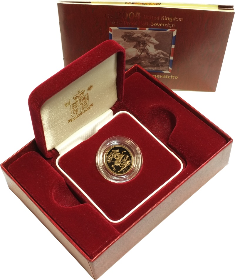 Gold Proof 2004 Half-Sovereign Boxed