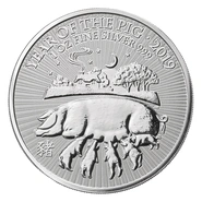 2019 Royal Mint 1oz Year of the Pig Silver Coin