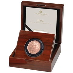 2024 Proof 50p Gold Coin 80th Anniversary of the D-Day Landings Boxed
