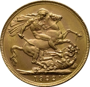 1922 Gold Sovereign - King George V - P