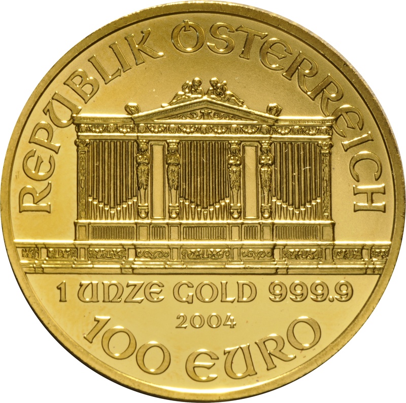 2004 1oz Austrian Gold Philharmonic Coin
