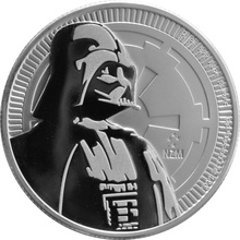 Boxed 2017 Star Wars 1oz Silver Darth Vader Coin