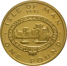 1983 Gold £1 Manx Town Series - Peel